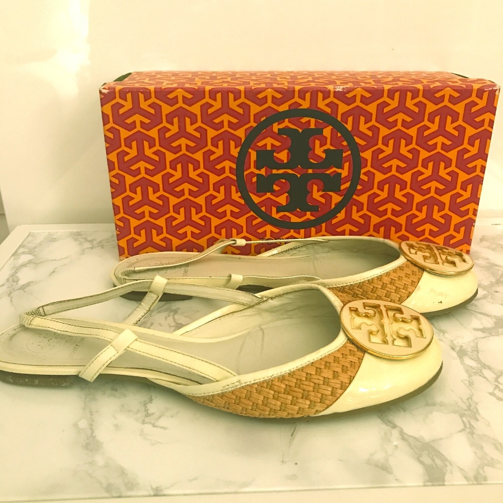 Tory Burch Randy Slingback Ivory Size 10.5